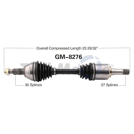 Surtrack Axle Cv Axle Shaft, Gm-8276 GM-8276